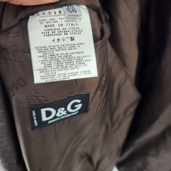 Dolce And Gabbana Mens Brown Wool 4 Button Closure Sport Coat Blazer 36 - Picture 4 of 7